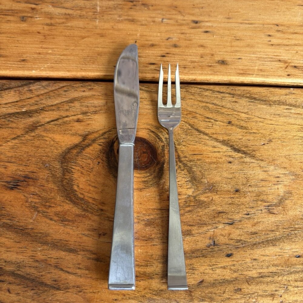 VTG Lyon Stainless Steel New Charm Flatware Master Butter Knife Cocktail Fork